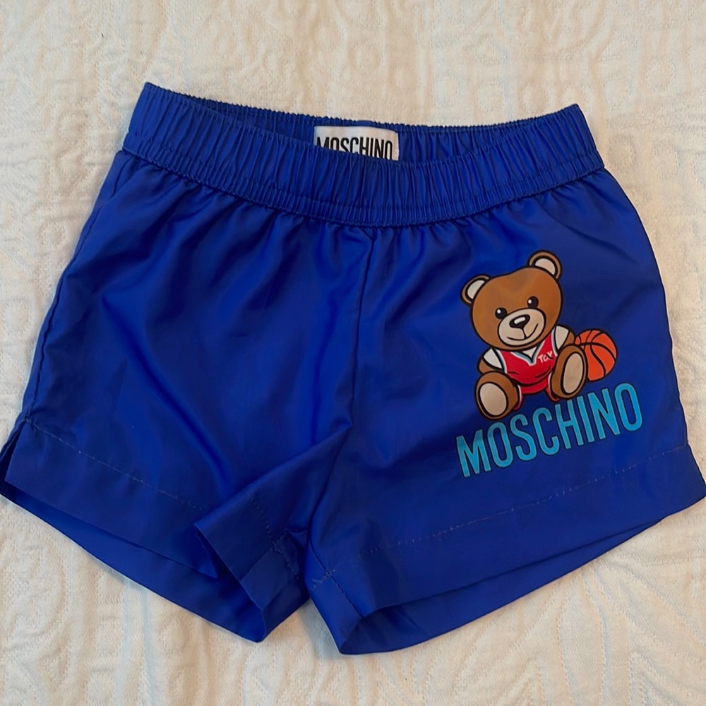Moschino baby swim shorts. Size 3-6 months.